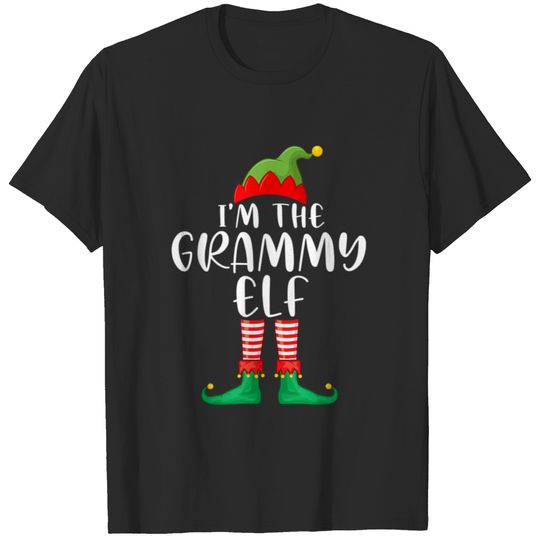Grammy Elf Matching Family Group Christmas Party Pajama Gift T-Shirts