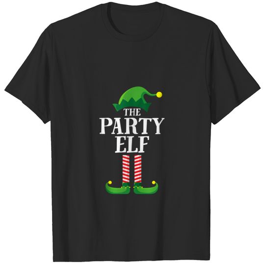 Party Elf Matching Family Group Christmas Party T-Shirts