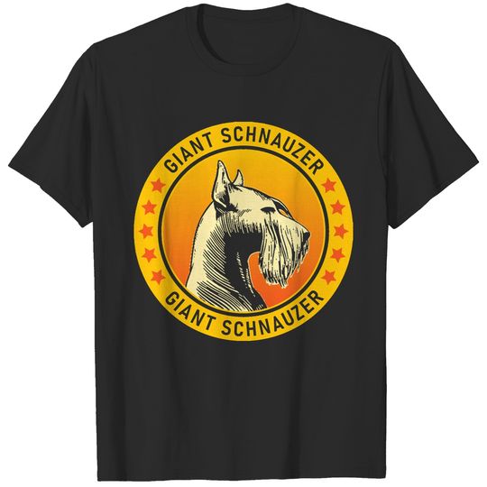 Giant Schnauzer Giant Schnauzer Dog Portrait T-Shirts
