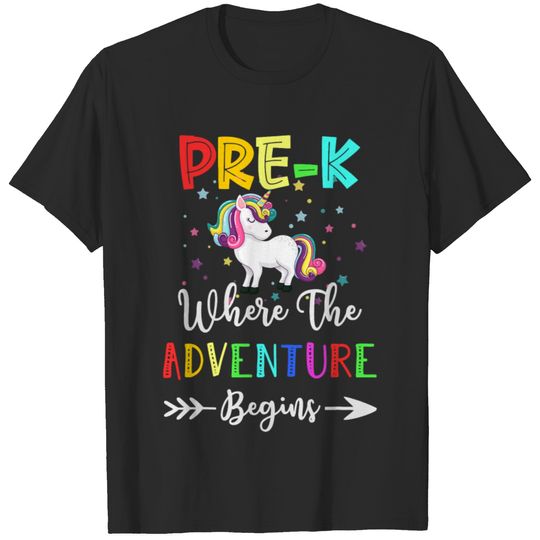PreK Where The Adventure Back To School 2 T-Shirts