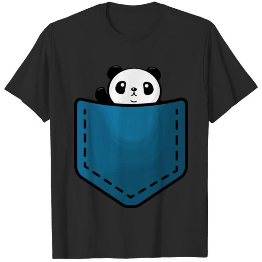 Panda in a pocket T-shirt