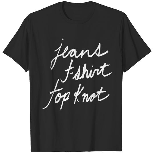 Jeans T-Shirt Top Knot T-shirt