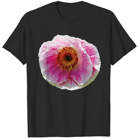 Large Pink Poppy T-shirt