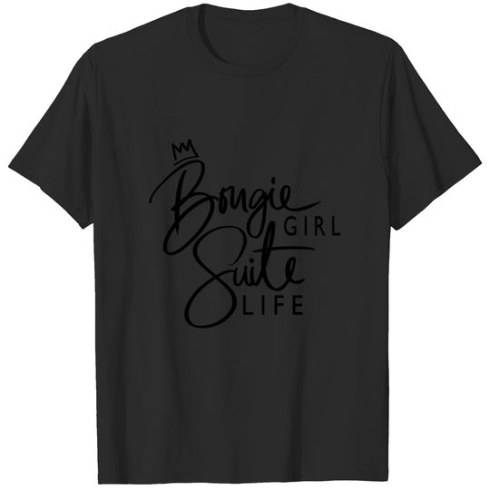 Bougie Girl Crown - White/Black T-shirt