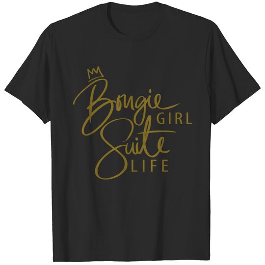 Bougie Girl Crown - White/Metallic Gold T-shirt