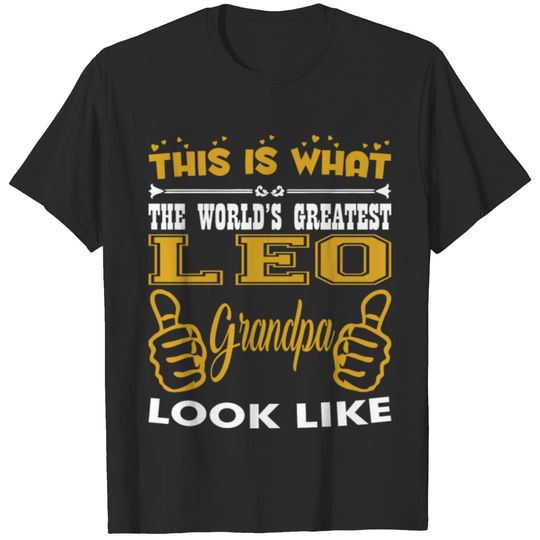 This What Worlds Greatest Leo Grandpa Looks Like T-shirt