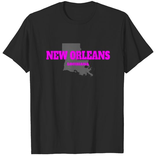 LOUISIANA NEW ORLEANS US STATE EDITION PINK T-shirt