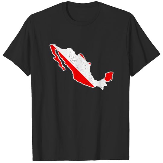 Mexico Diver Flag T Shirt Scuba Diver Shirt T-shirt