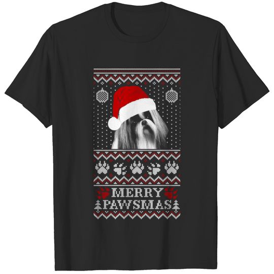Ugly Christmas sweater for Lhasa Apso lover T-shirt