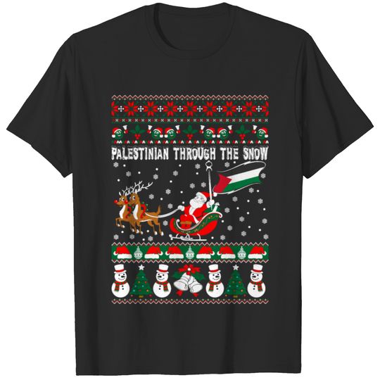 Palestinian Through Snow Ugly Christmas Sweater T-shirt