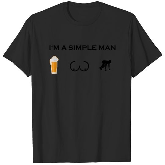 simple man boobs bier beer titten running rennen m T-shirt