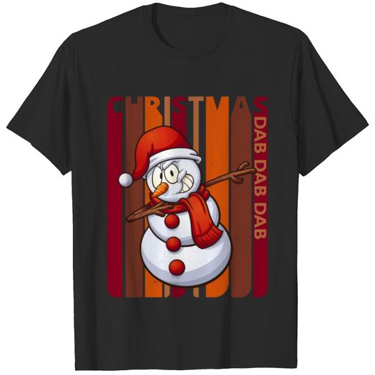 Vintage Christmas Snowman Dabbing. Dab Party Gifts T-shirt