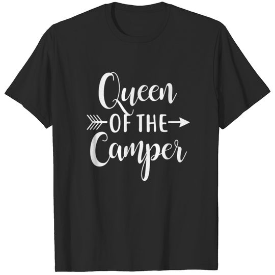 Queen Of The Camper T-Shirt Funny Mom Camping Gift T-shirt