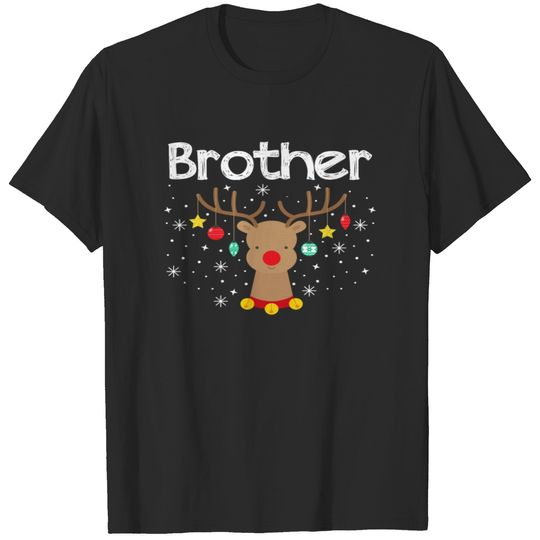 Brother Reindeer Christmas Pajama Family Matching T-shirt