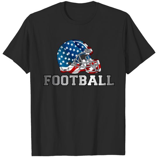 Football in Blue and Red T-shirt