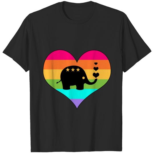 Rainbow Elephant | Colorful Elephant | Summer Look T-shirt