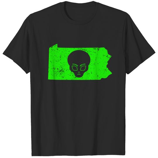 UFO Secrets Green Alien Pennsylvania Cute Alien T-shirt