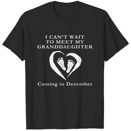 Baby Shower Granddaughter December Pregnancy T-shirt