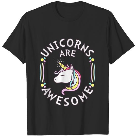 Unicorns Are Awesome Tshirt - Cool Unicorn Graphic Shirt T-shirt