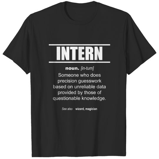 Intern Definition - Someone who solves a problem T-shirt