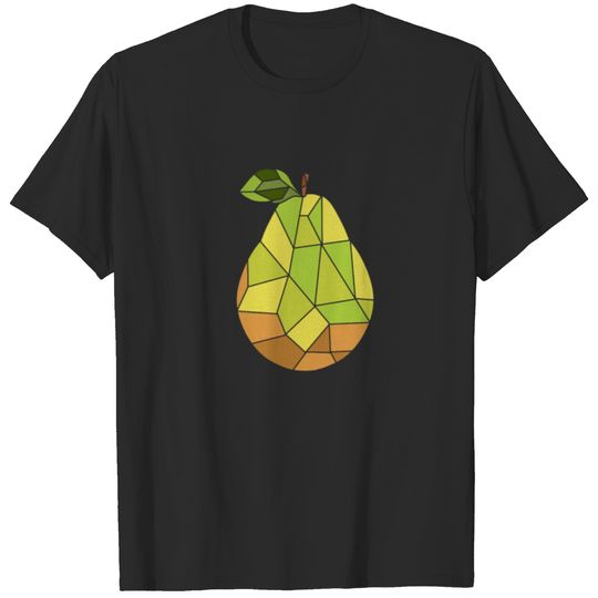 pear geometric green brown gift idea low poly T-shirt