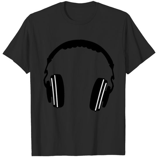 headset headphone music T-shirt