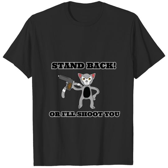 Unique & Funny Ringtail Cat Tshirt Design Stand T-shirt