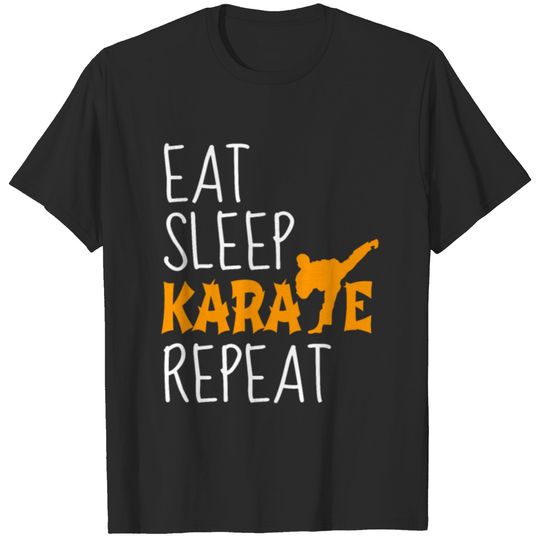 eat sleep karate repeat karate quote T-shirt