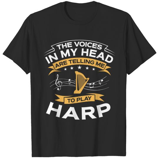 Funny Gift - The Voices In My Head Harp T-shirt