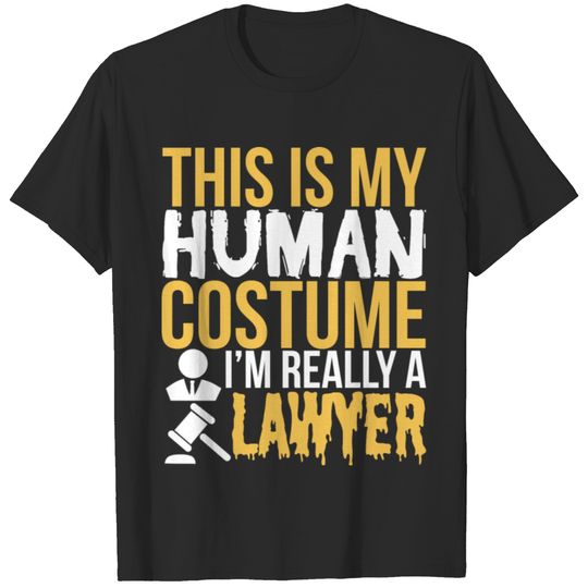 Funny Lawyer Gift - This Is My Human Costume T-shirt