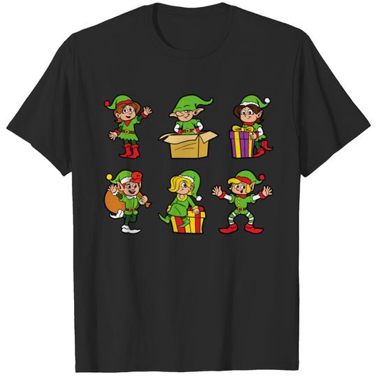 Merry Christmas Xmas Funny Elf Elves Gift Cool T-shirt