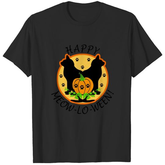 Cats Halloween Meow-Lo-Ween Baby Contrast One Piec T-shirt