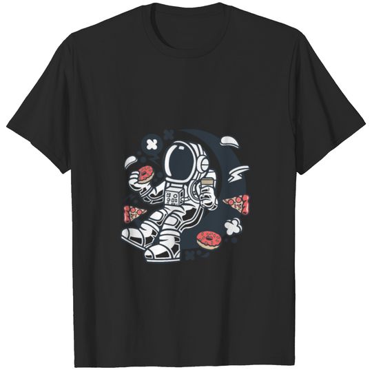 Astronaut Coffee And Donuts T-shirt