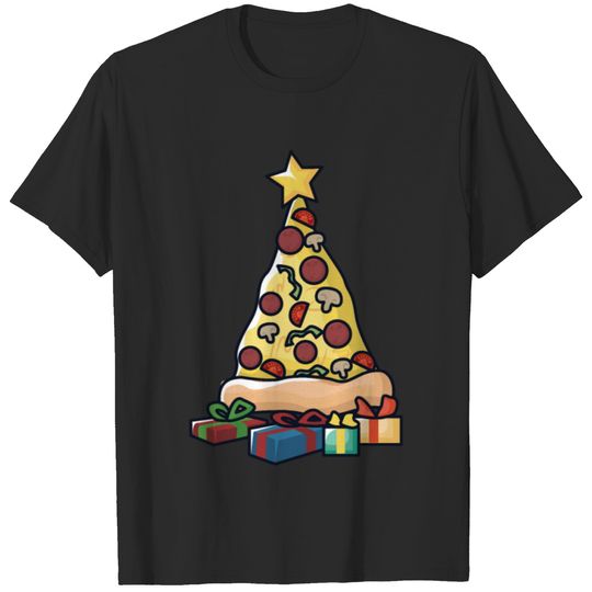 Pizza Christmas Tree T-shirt
