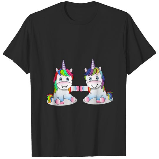 Unicorn Gemini girlfriends princess fairy tale T-shirt
