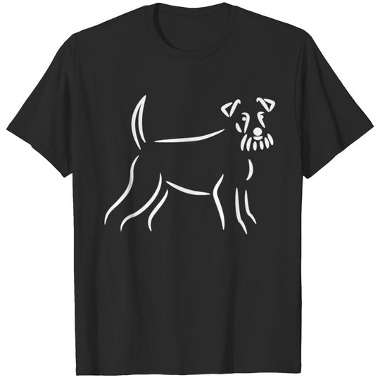 Schnauzer Dog Drawing T-shirt