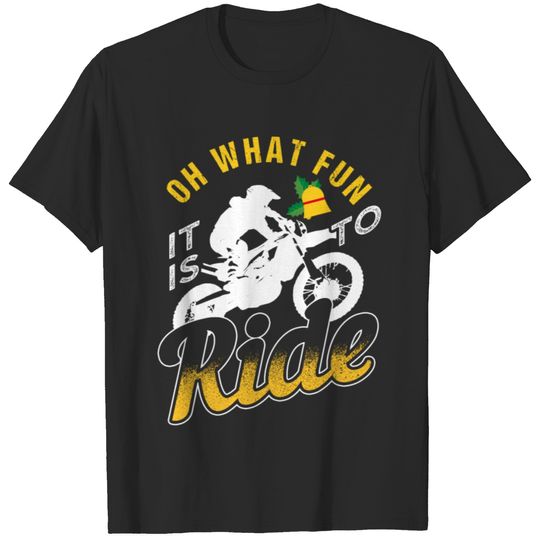 Motorcycle Bell Christmas Xmas Cold Winter Gift T-shirt