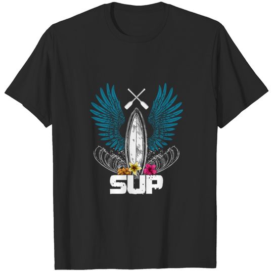 Sup Boarding Stand Up Paddle Surfing Paddling T-shirt