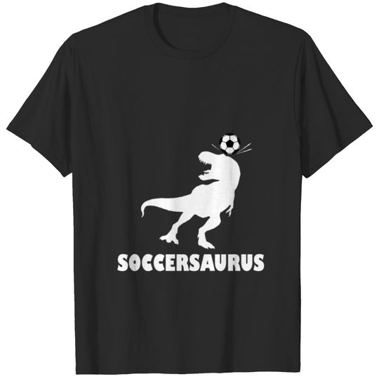 T-Rex Dinosaur Soccer Player Kids Team Gift T-shirt