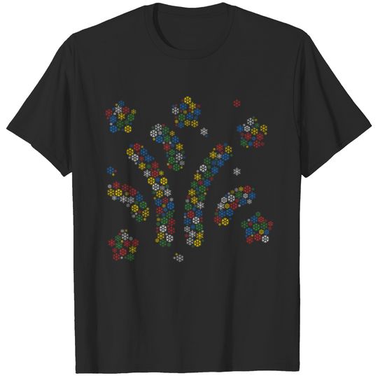 Snow Wordcloud of a new year form (christmas) T-shirt