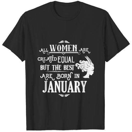 Women Born in January Capricorn Birthday Shirt T-shirt