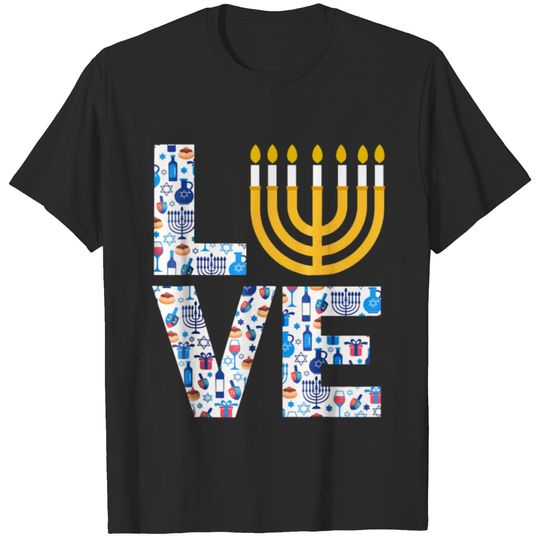 Love Hanukkah Funny Hanukkah Sweater Gift Family T T-shirt