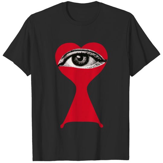 Eye and red keyhole. T-shirt