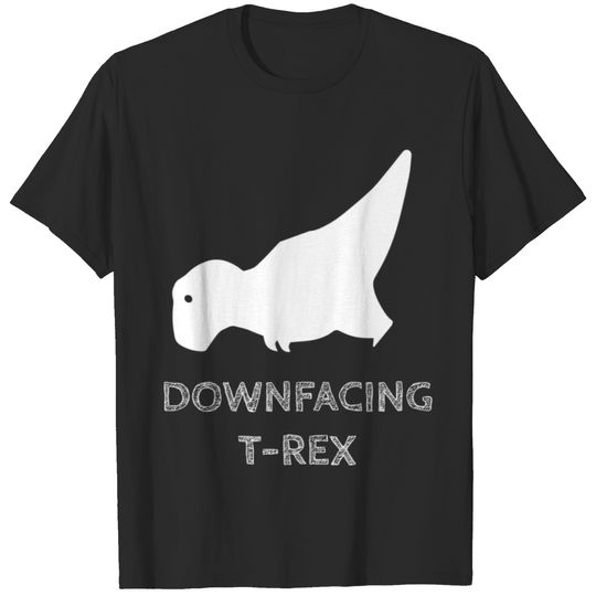 Down facing T-Rex Yoga funny T-shirt
