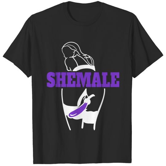 Shemale - Aubergine - Lesbian Gay Pride Shirt T-shirt
