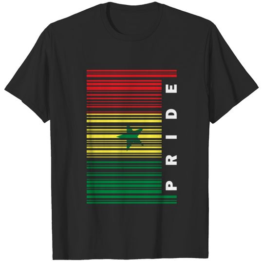 Senegal Flag Pride Barcode T-shirt