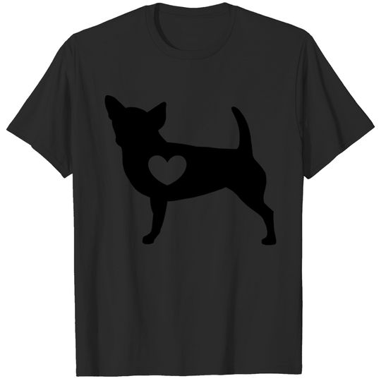 chihuahua with heart T-shirt