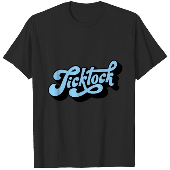 typography ticktock 17 F T-shirt