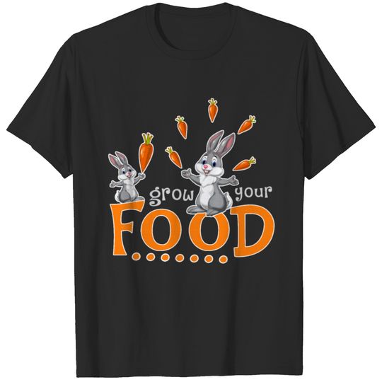 Carrot rabbit vegetable food root crop orange gift T-shirt