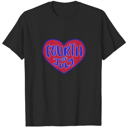 fourth of july heart indipendence day 4th july T-shirt